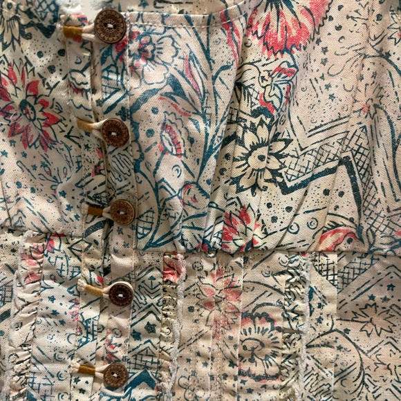 Corset top Pilcro/Anthropologie. Denim like material. NWT never worn - Picture 3 of 6